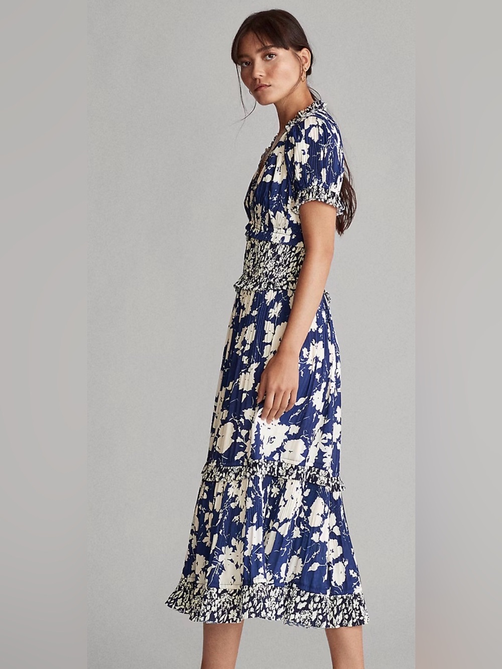 Polo Ralph Lauren Pleated Floral-Print Dress Size: 6
